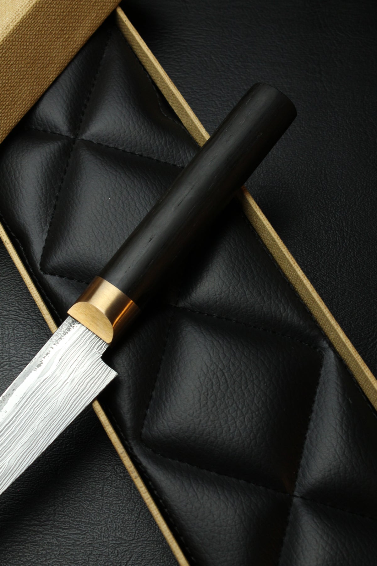 Petty Pinstripe Damascus Bog Oak
