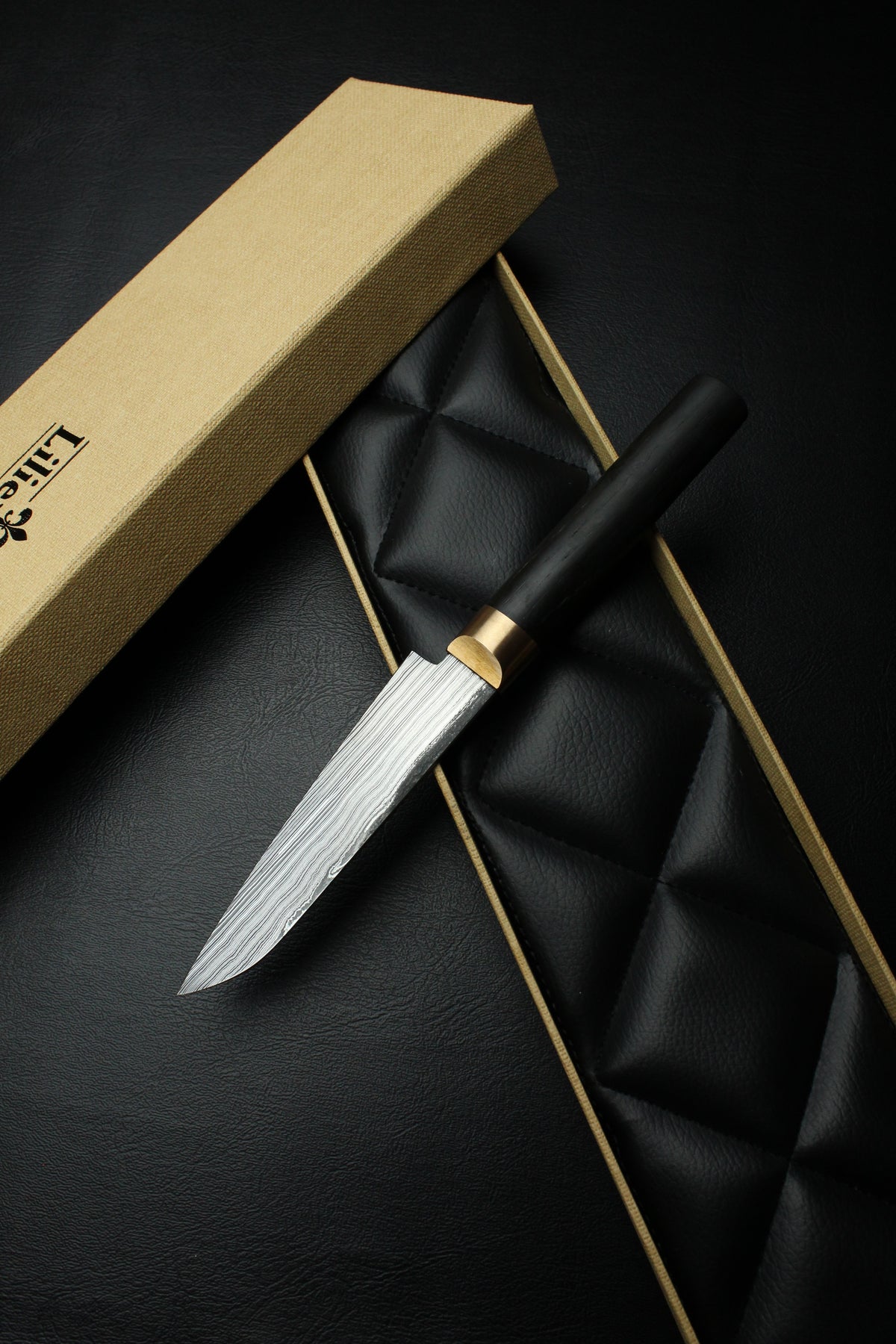 Petty Pinstripe Damascus Bog Oak