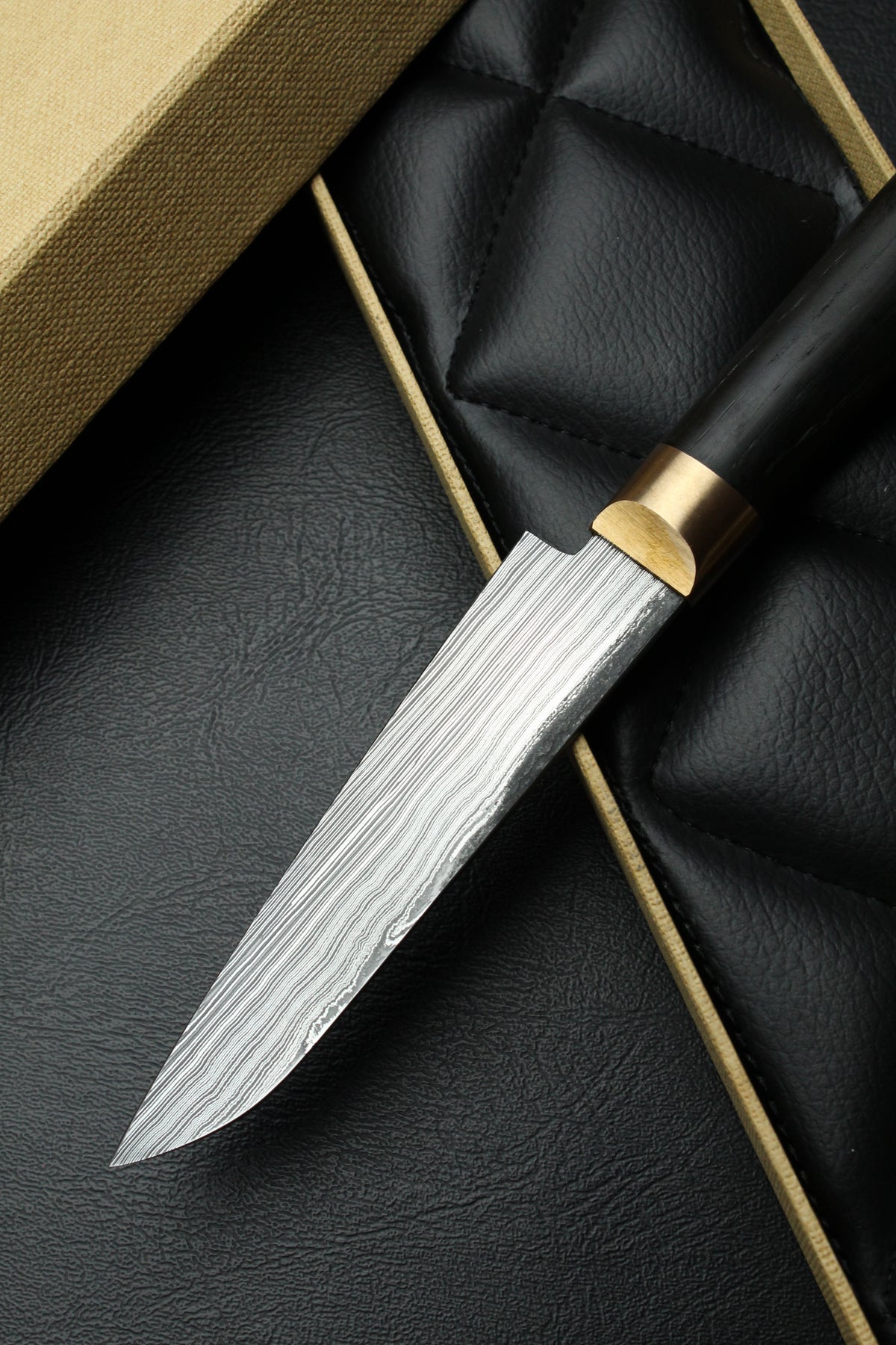 Petty Pinstripe Damascus Bog Oak