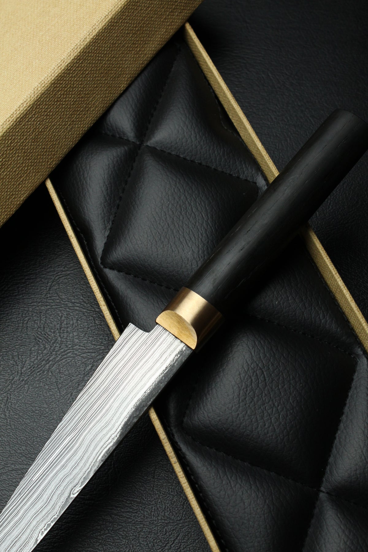 Petty Pinstripe Damascus Bog Oak