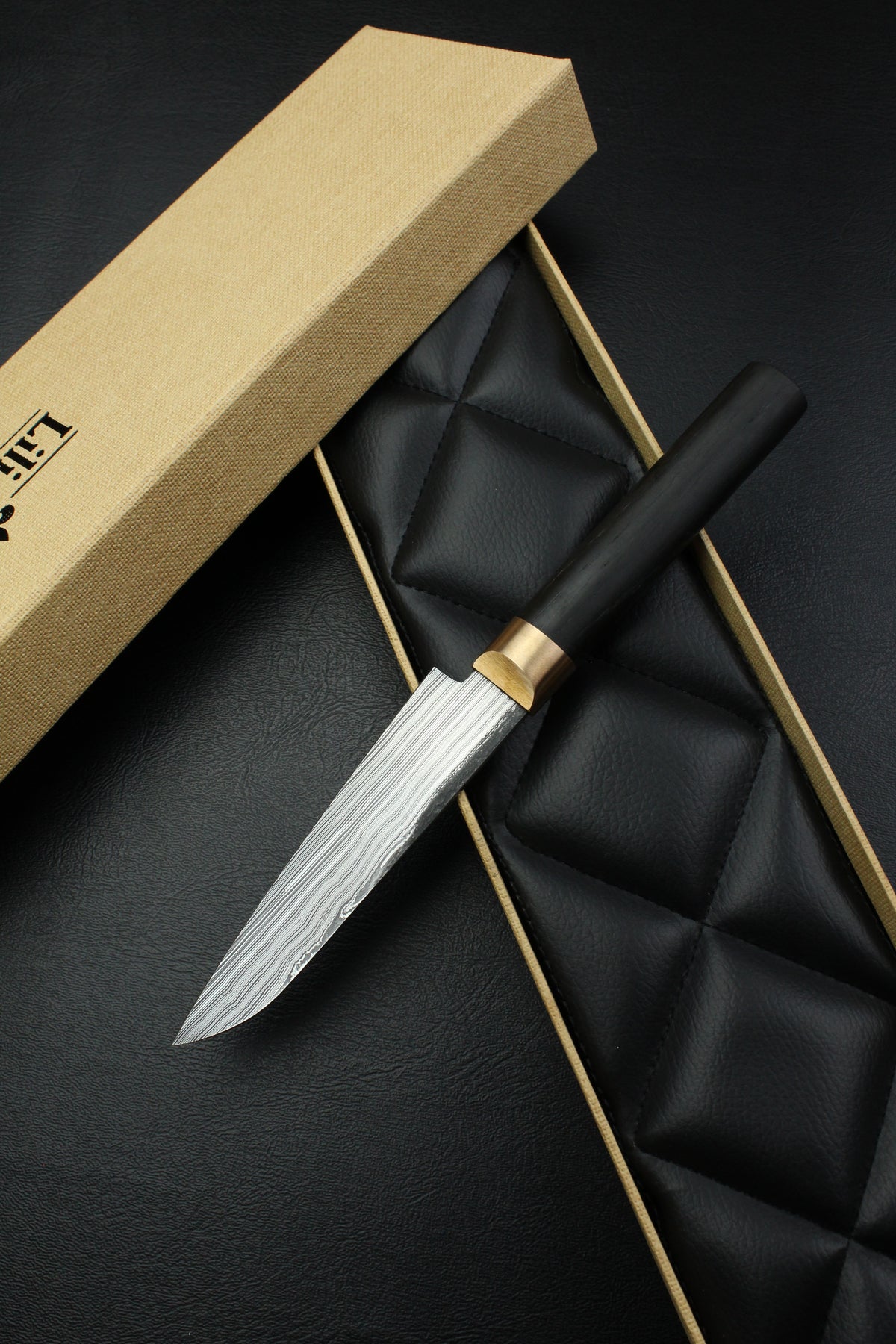 Petty Pinstripe Damascus Bog Oak