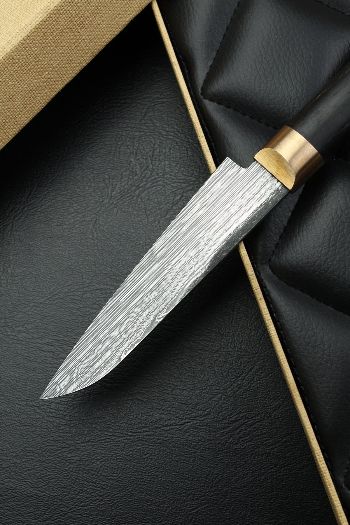 Petty Pinstripe Damascus Bog Oak