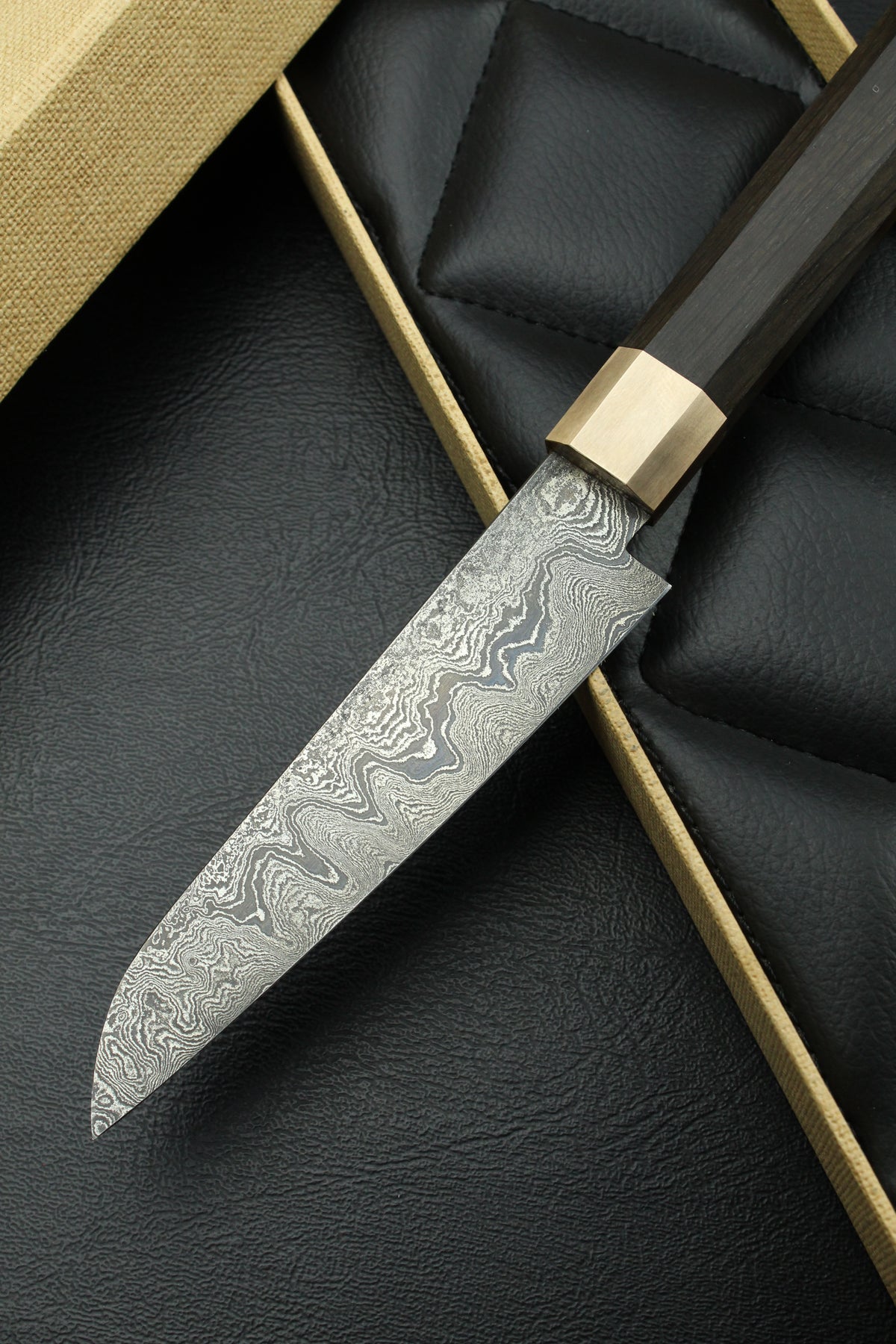 Petty Bog Oak 320 damascus