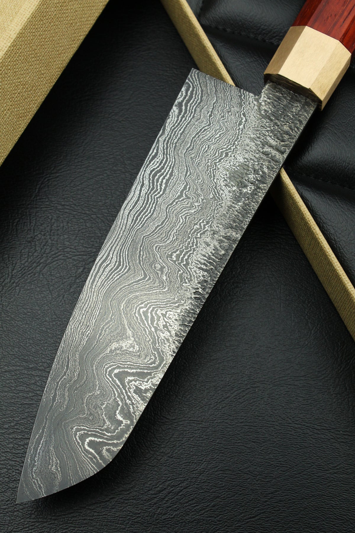 Padouk Damascus Santoku 215 Octagonal 2.1