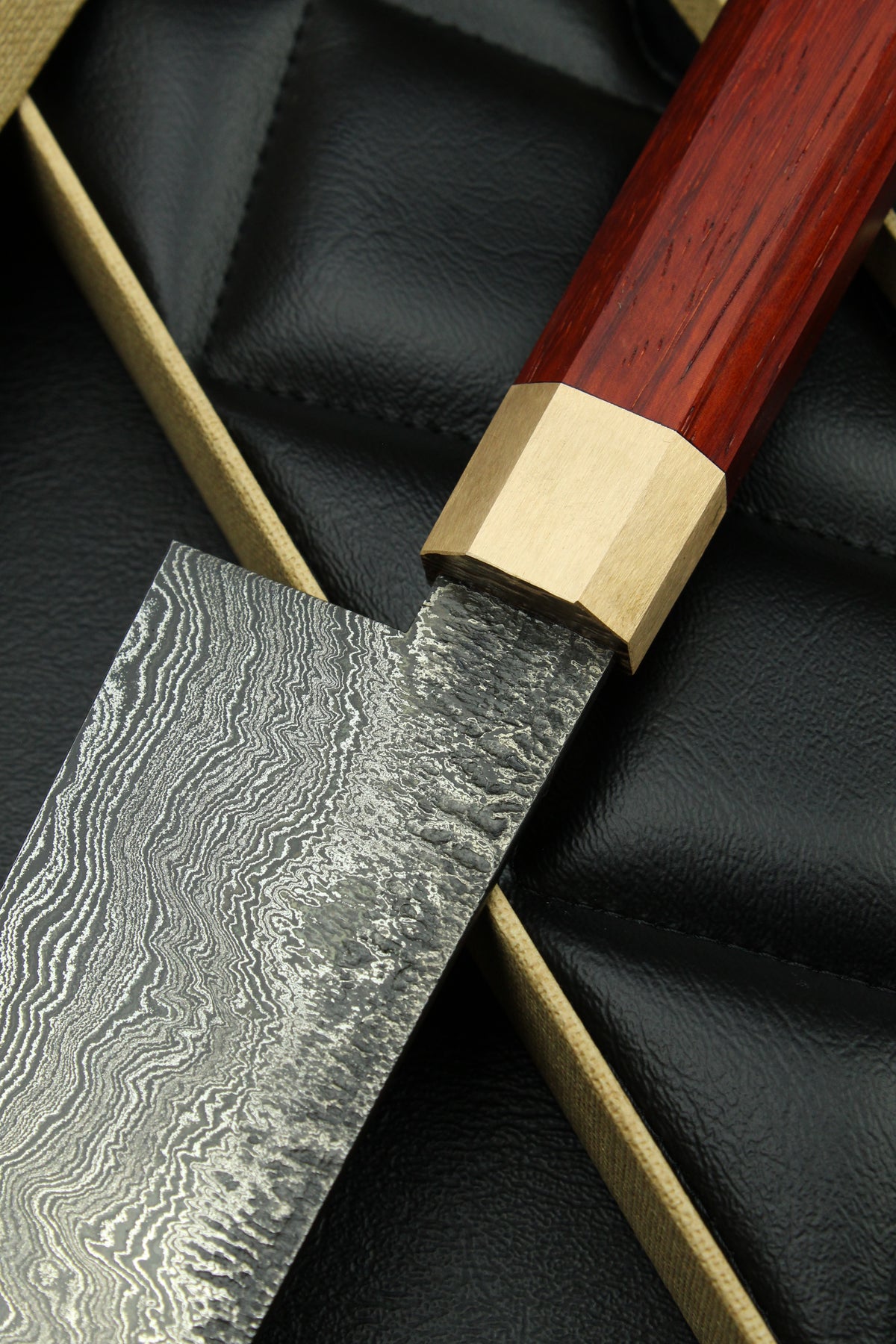 Padouk Damascus Santoku 215 Octagonal 2.1
