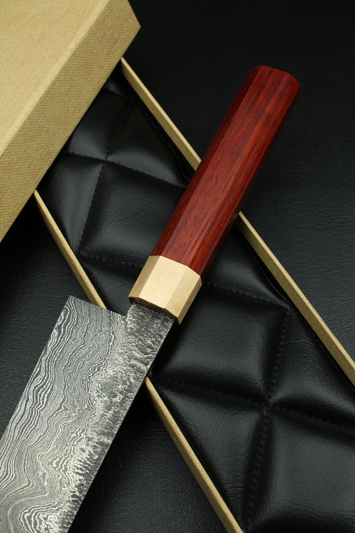 Padouk Damascus Santoku 215 Octagonal 2.1