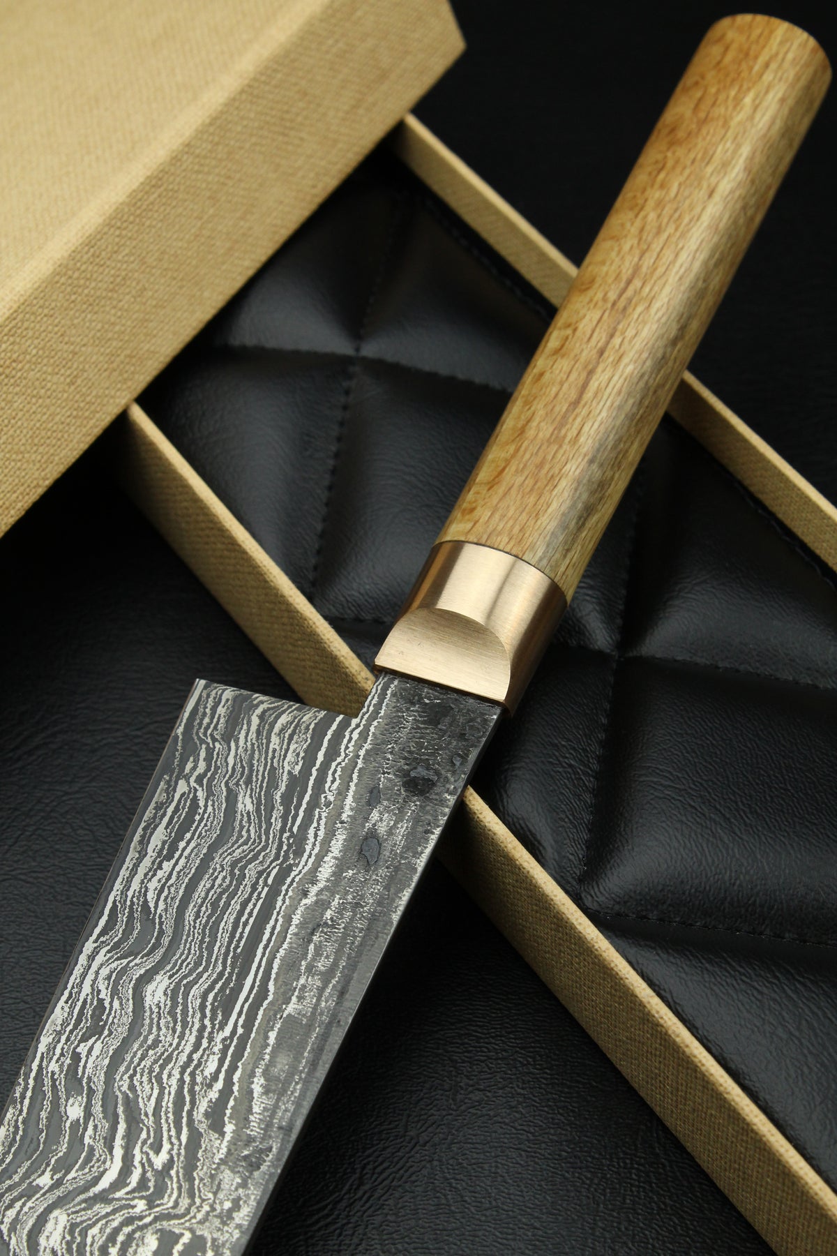 Damascus Santoku HK Beech