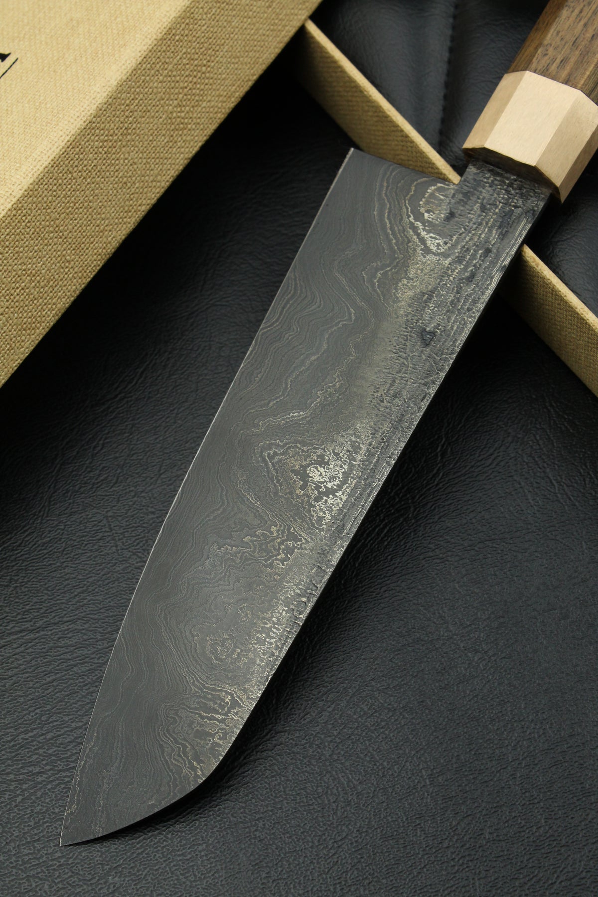 Damascus Santoku 500L Octagonal Patina 1.0