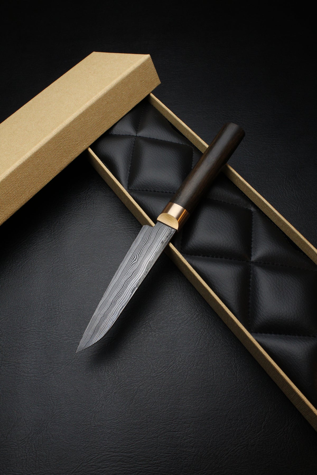 Petty Utilitiyknife Pinstripe Damascus Oval