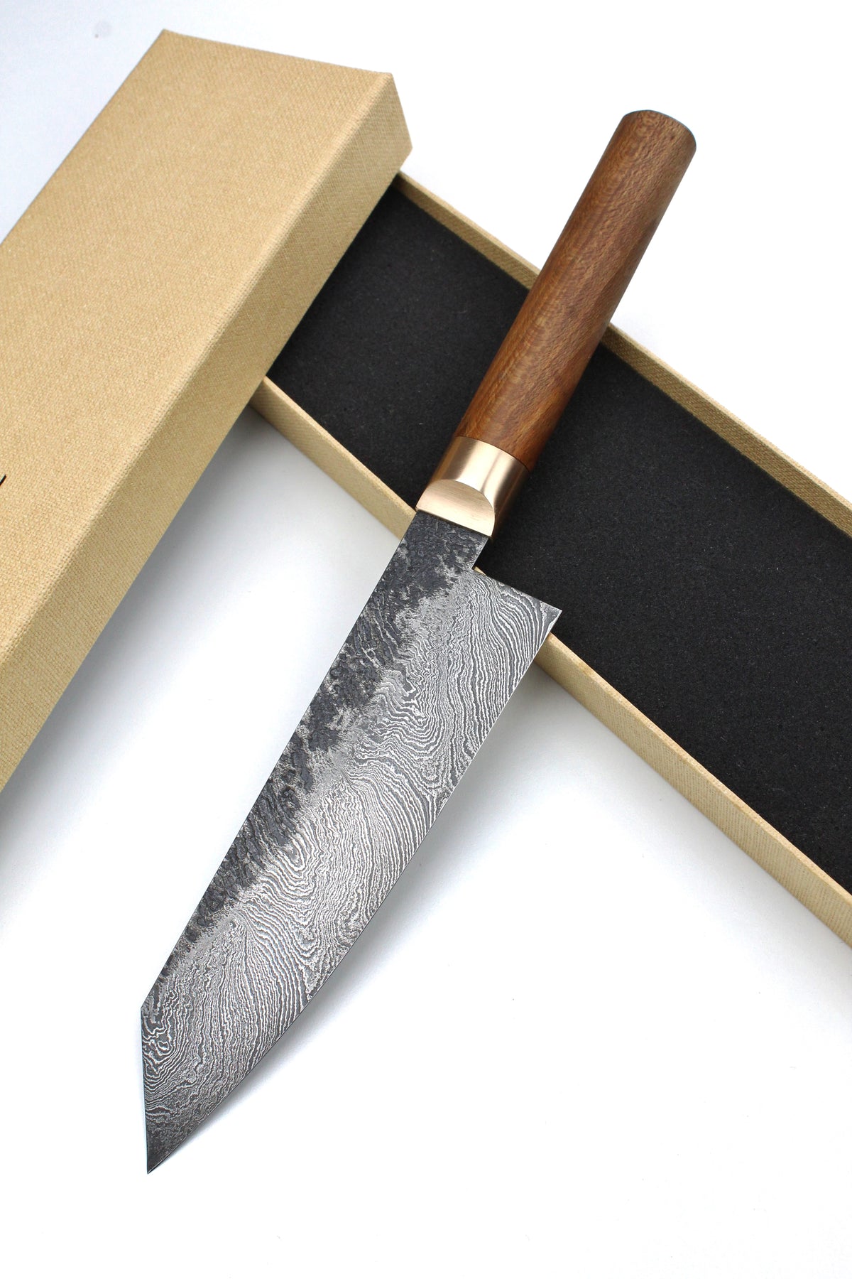Damascus Santoku 320L Elmwood
