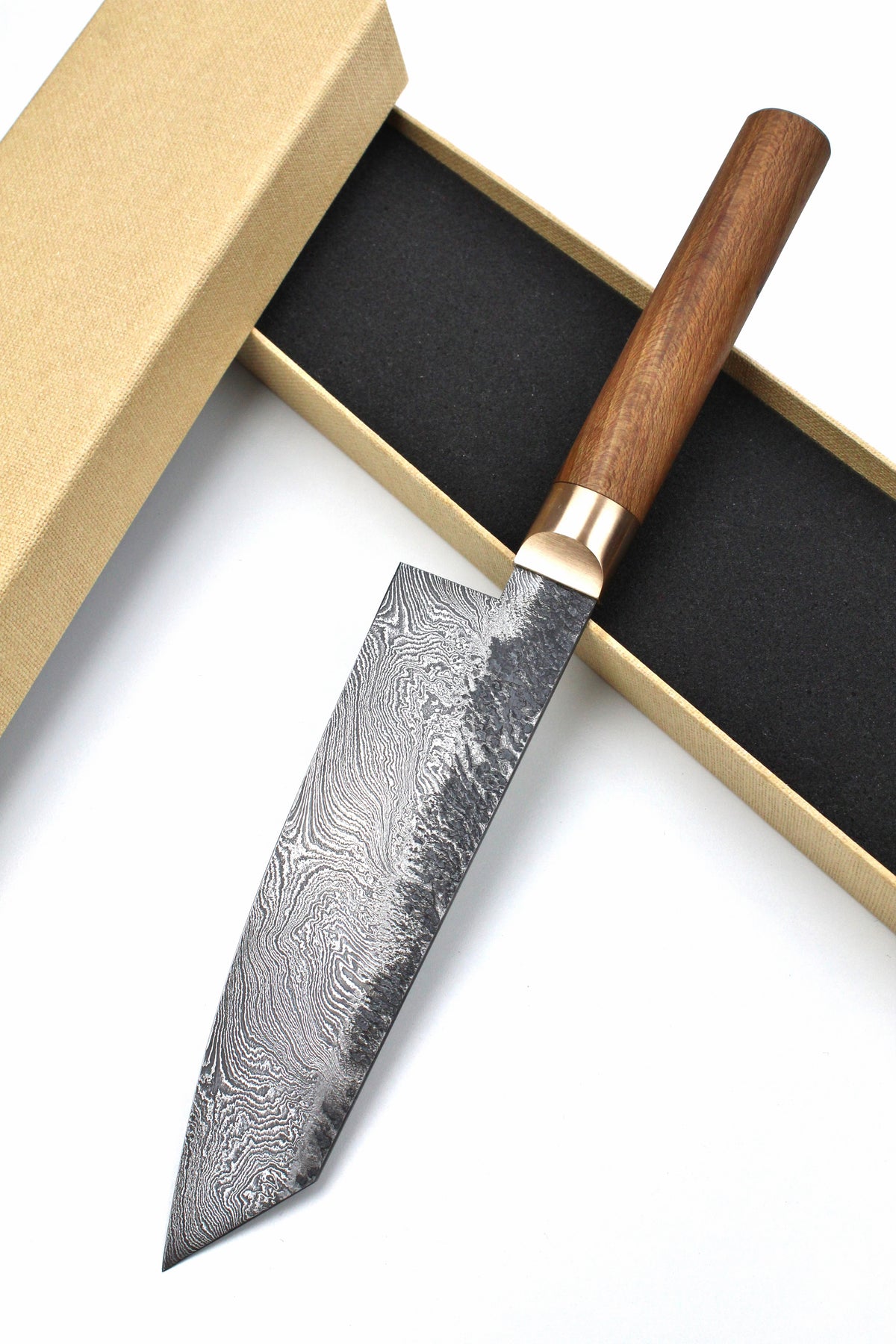 Damascus Santoku 320L Elmwood