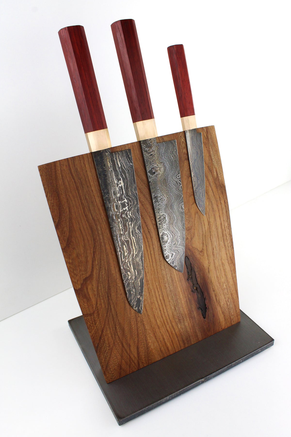Premium Knife Set Octagonal Padouk