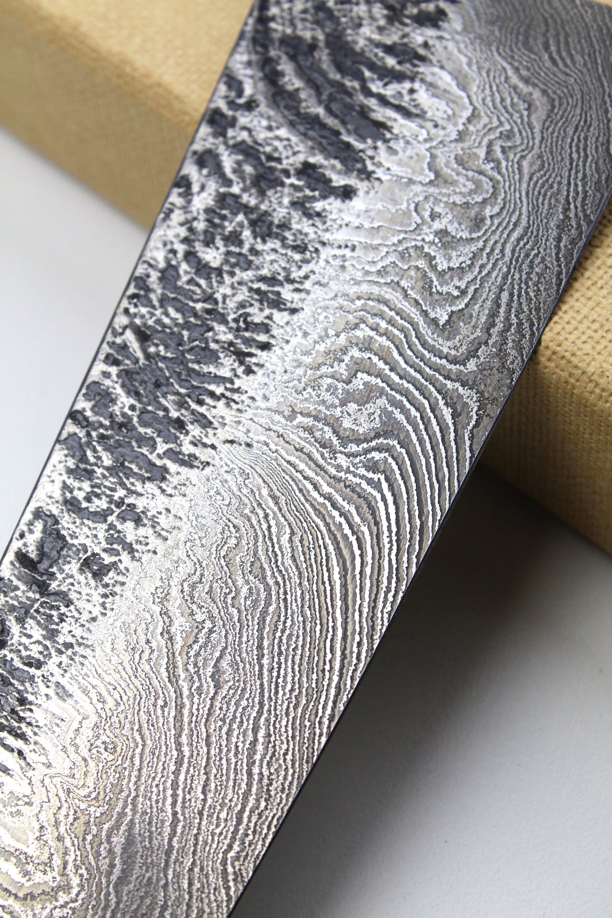 Damascus Gyuto Bog Oak Octagonal Torsion