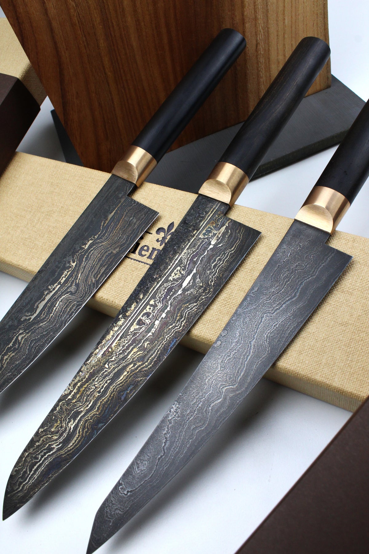 Premium Knife Set black ebony