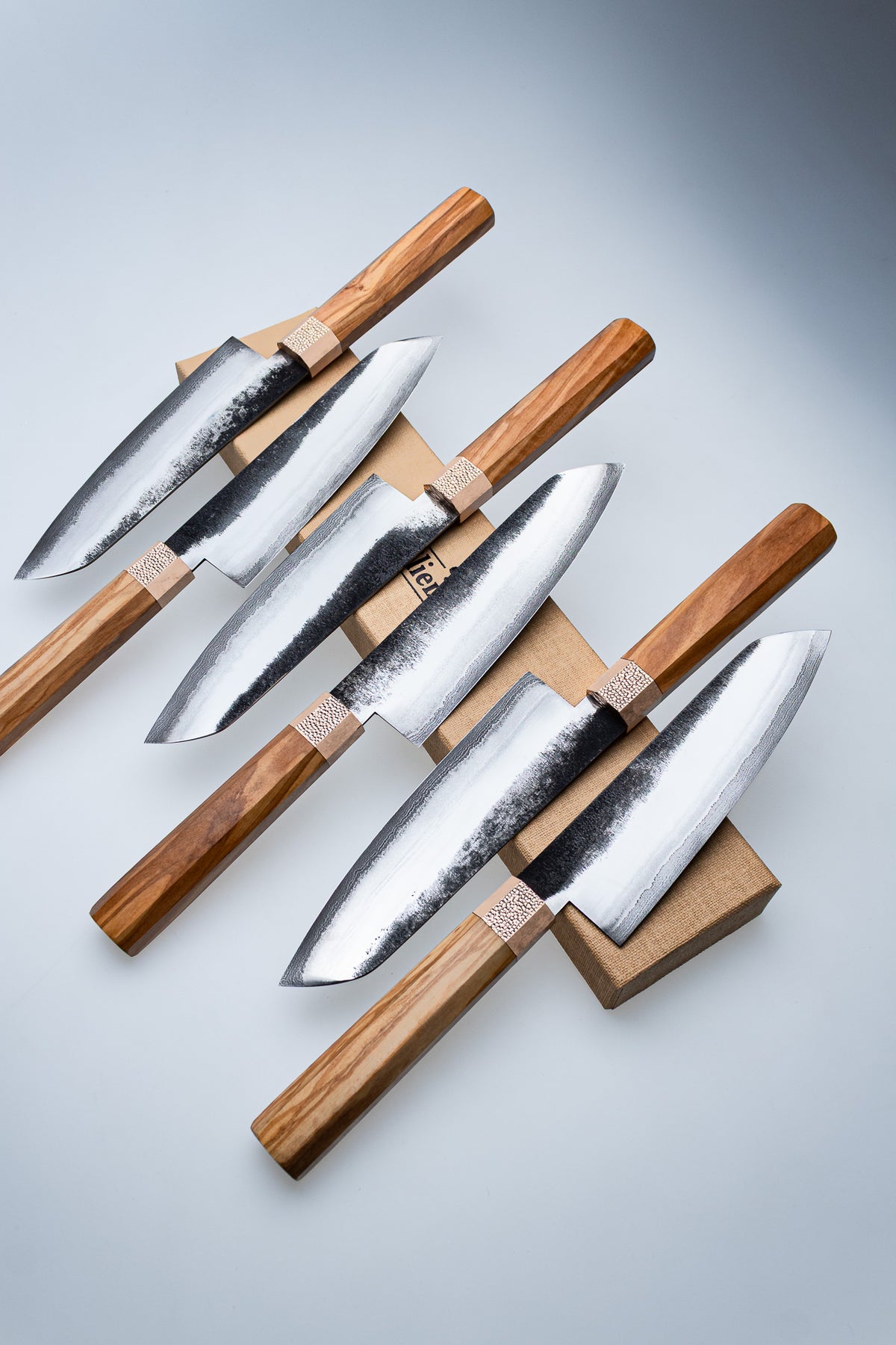 Santoku 3LN-Damast Olive