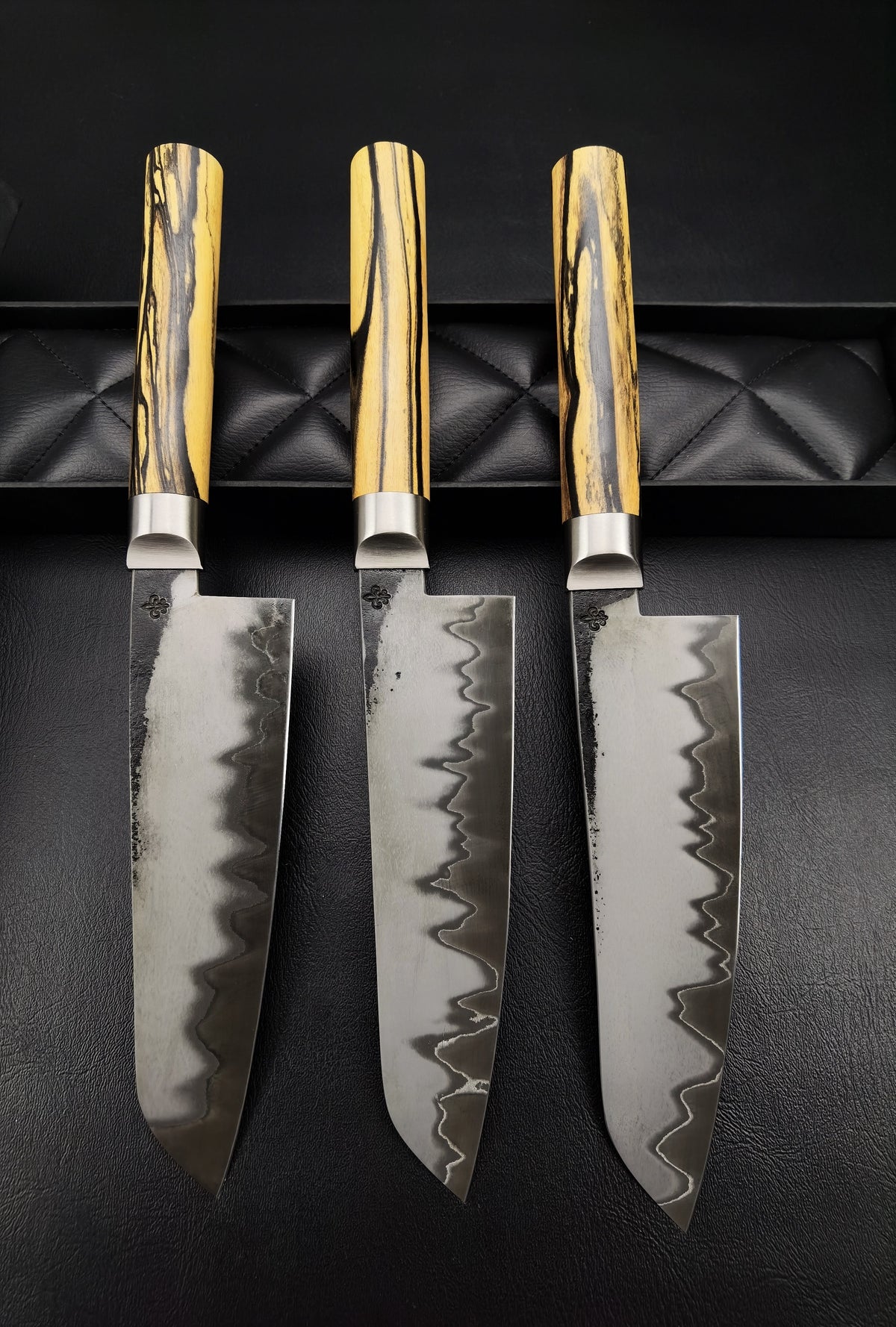 Black and white ebony Santoku limited