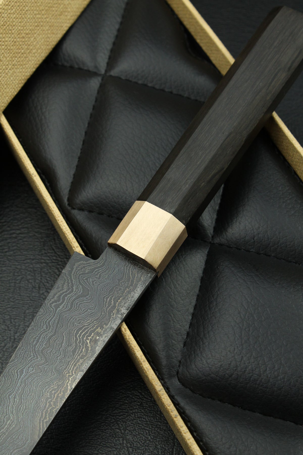 Petty Bog Oak Black Damascus