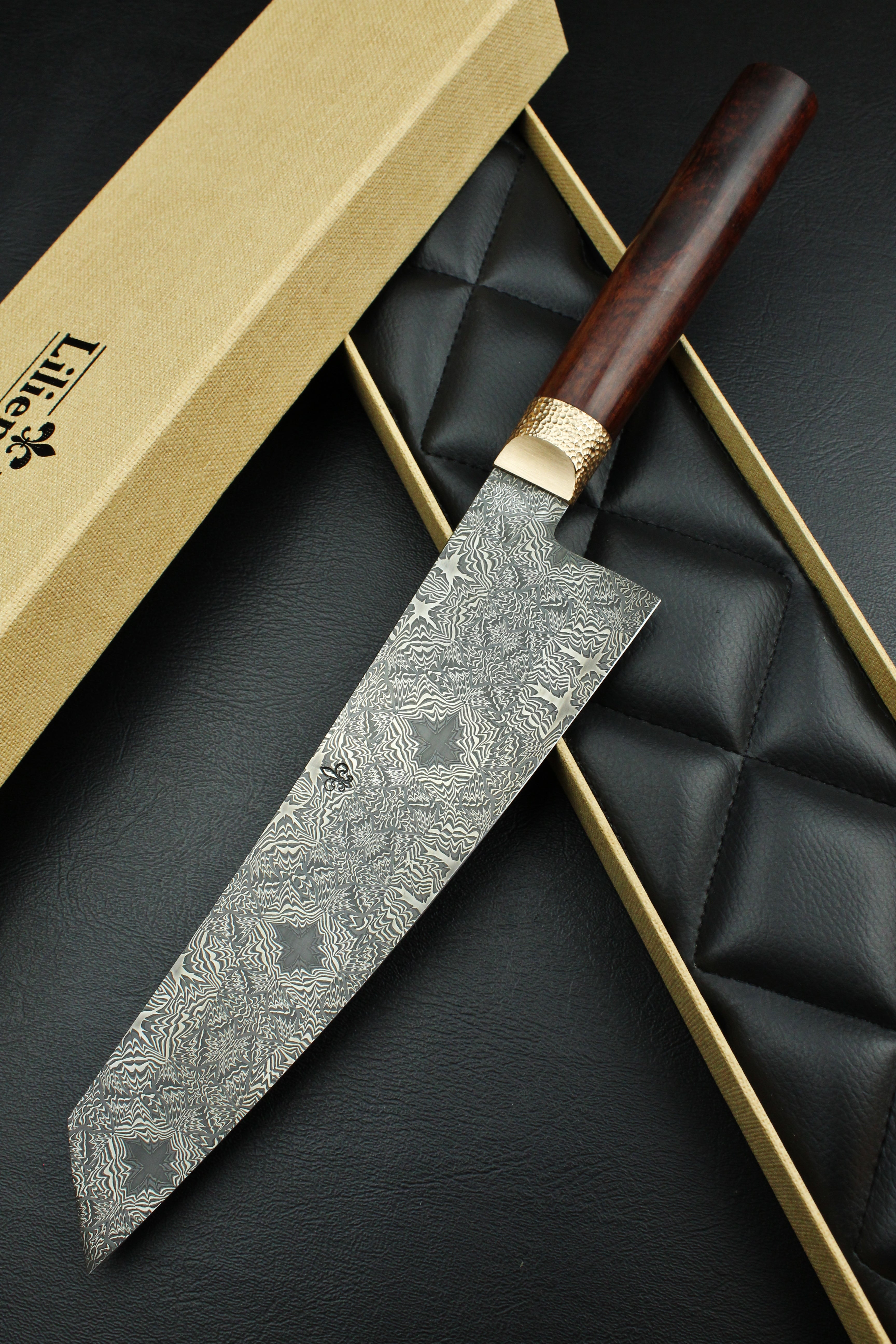 S-Damascus Gyuto Snake Oval