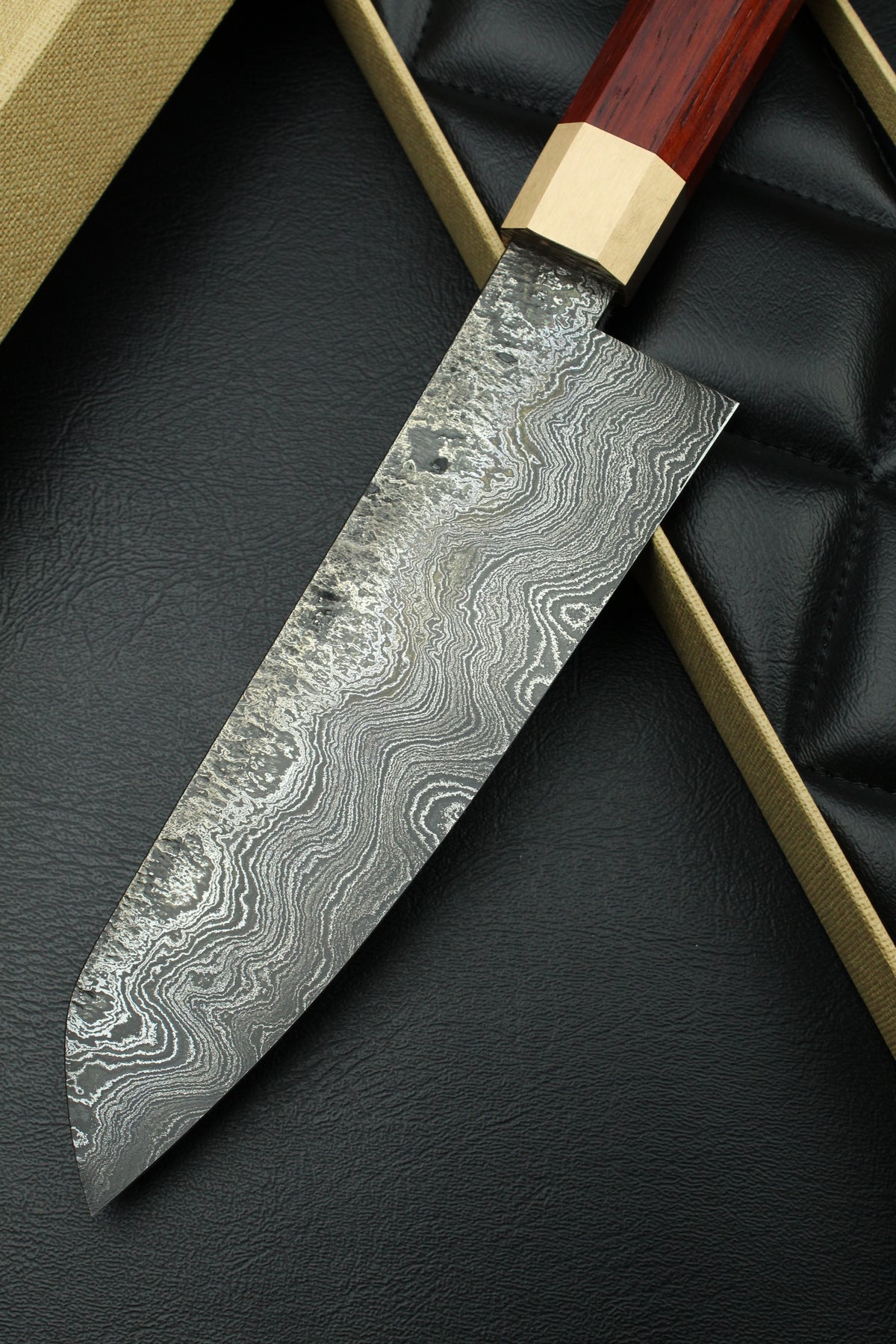 Padouk Damascus Santoku 215 Octagonal 2.1