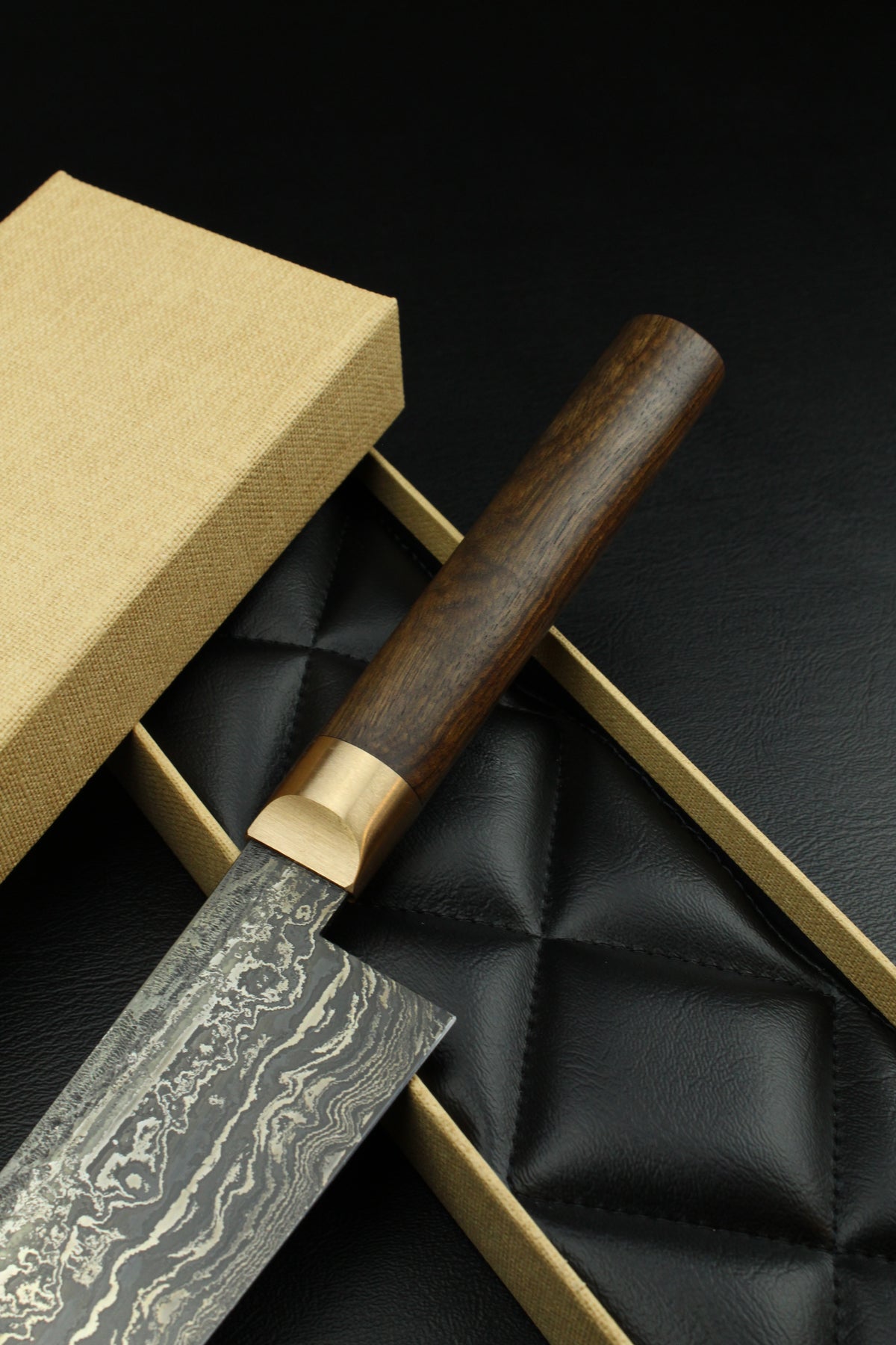 Damascus Santoku HK German Walnut