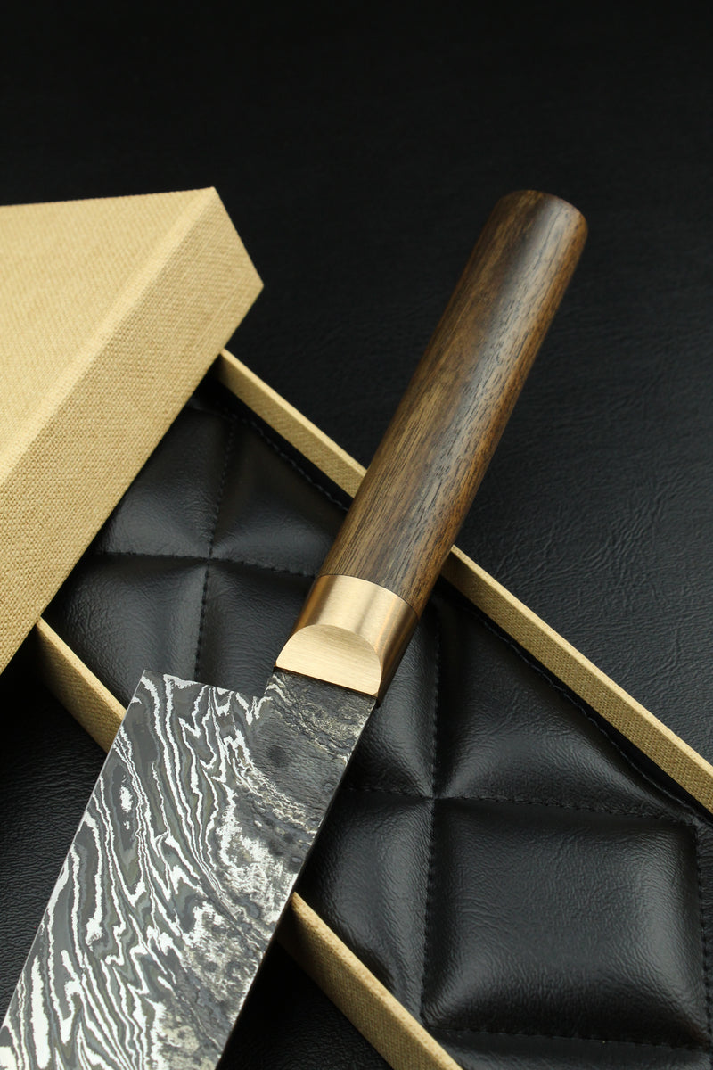 Damascus Gyuto HK Torsion German Walnut