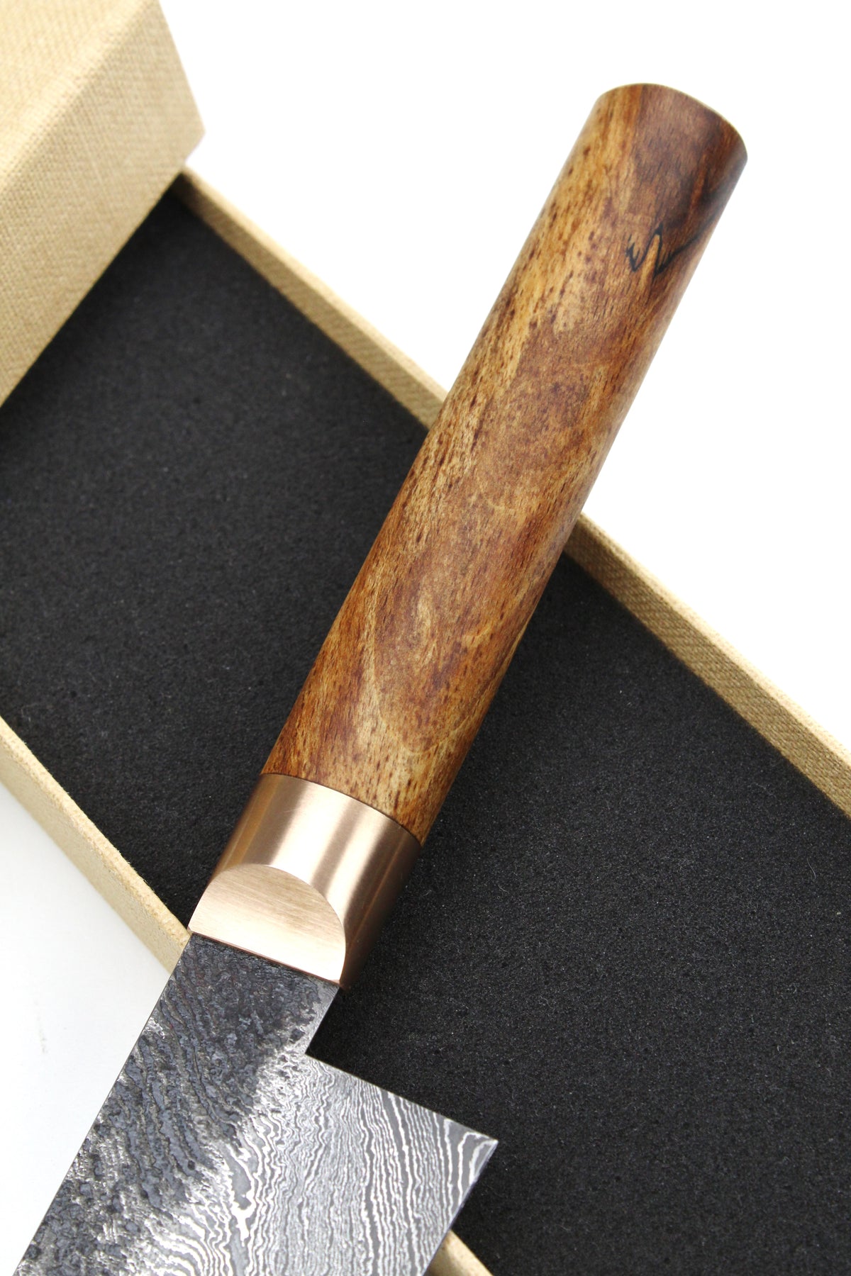 Damascus Santoku 320L Beech