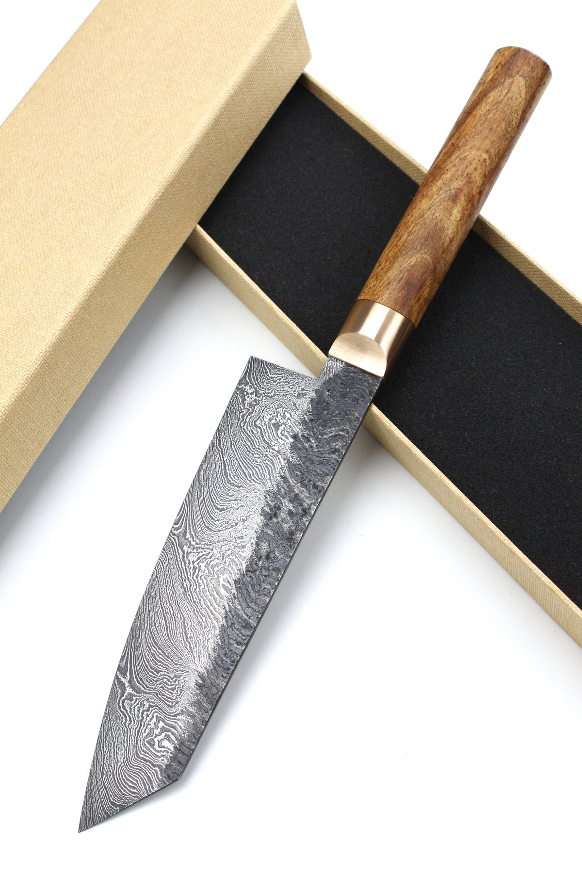Damascus Santoku 320L Beech