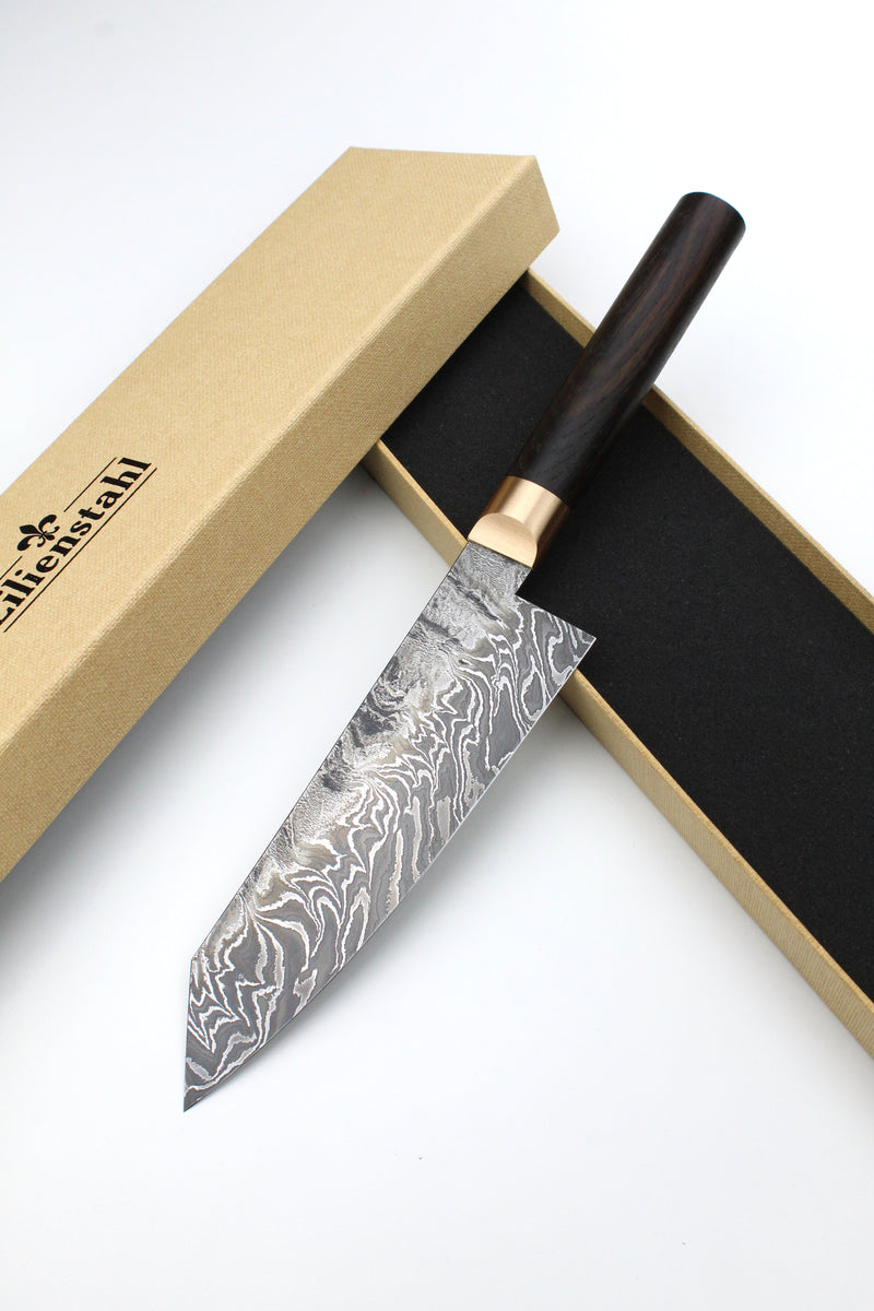 Damascus Santoku HK Bog Oak