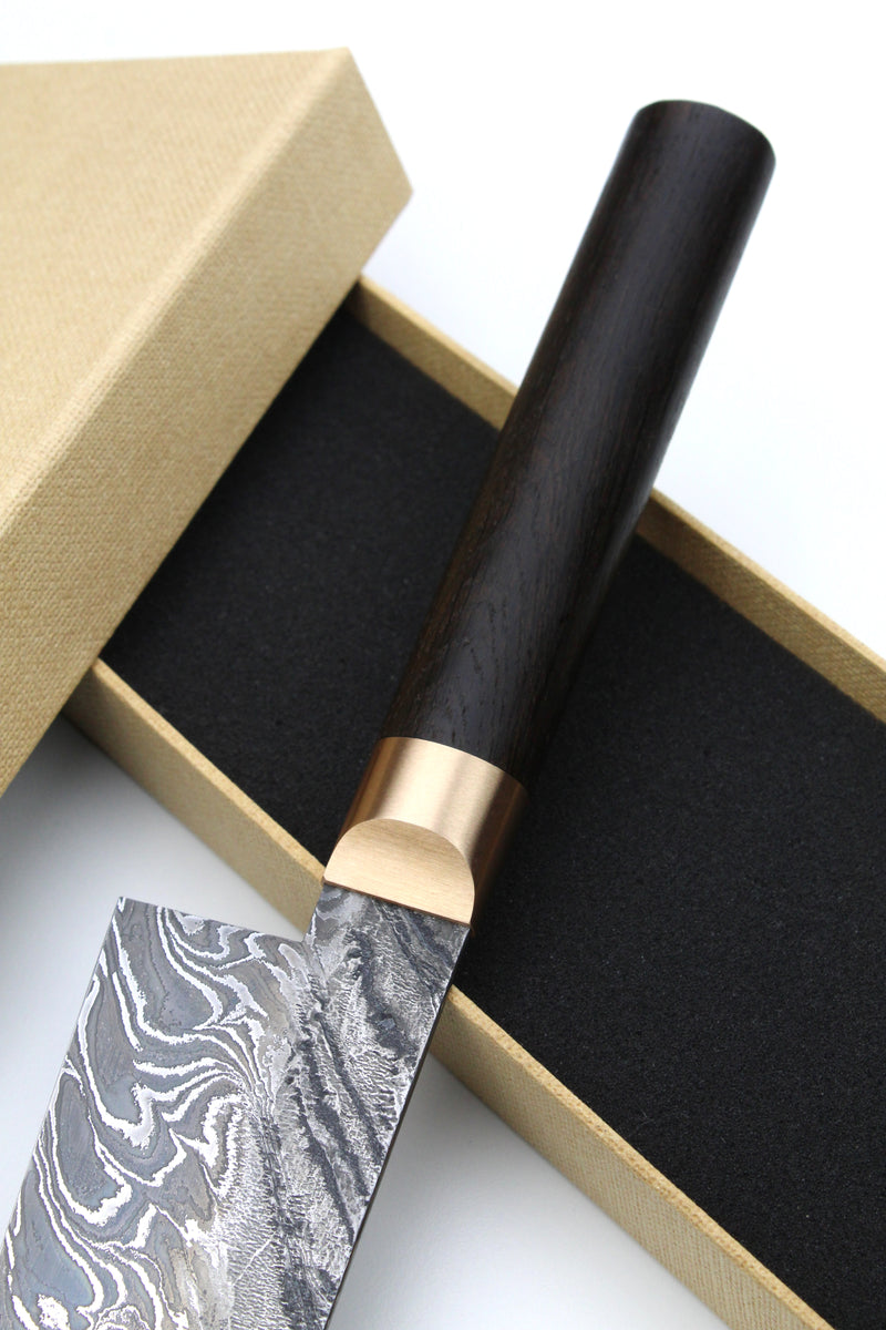 Damascus Santoku HK Bog Oak