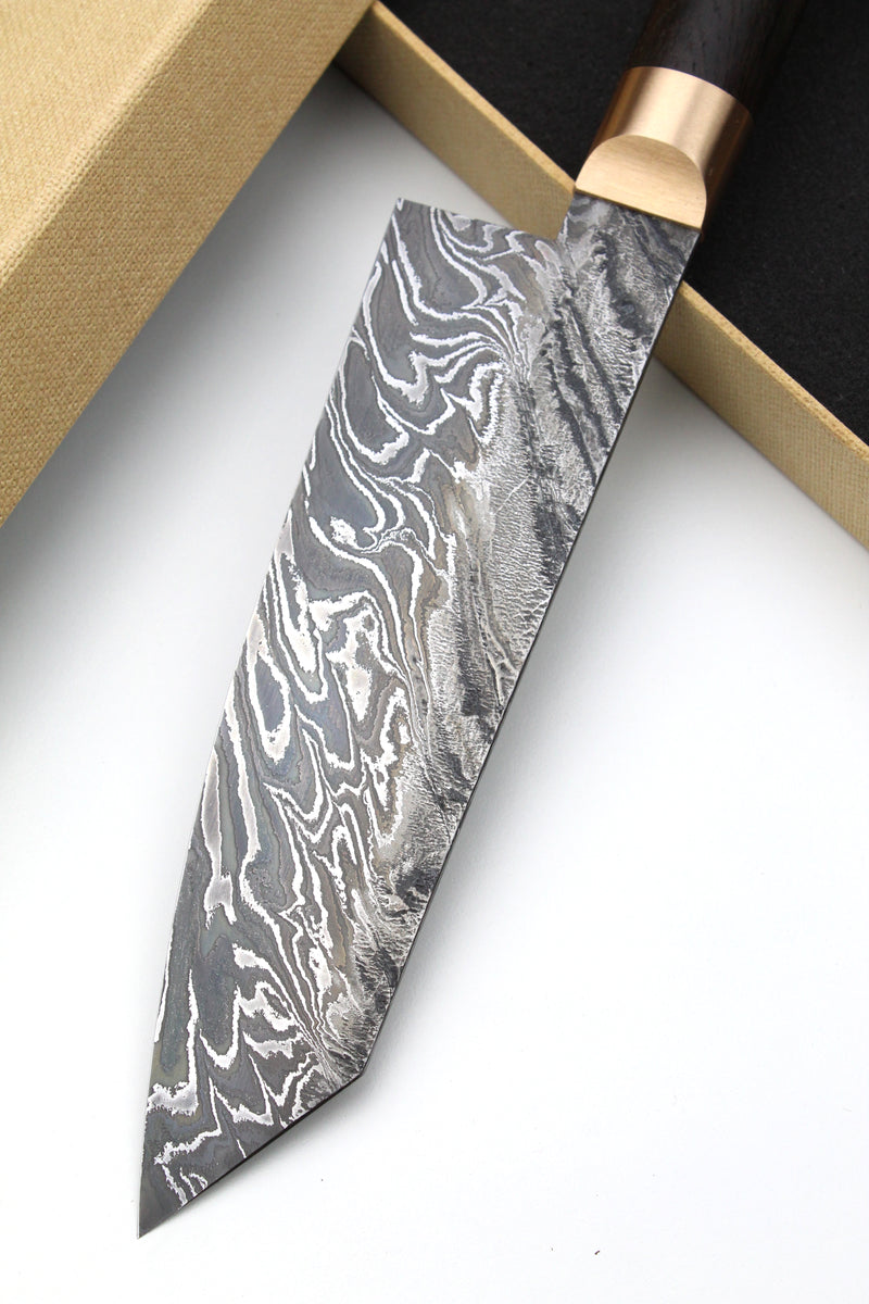 Damascus Santoku HK Bog Oak