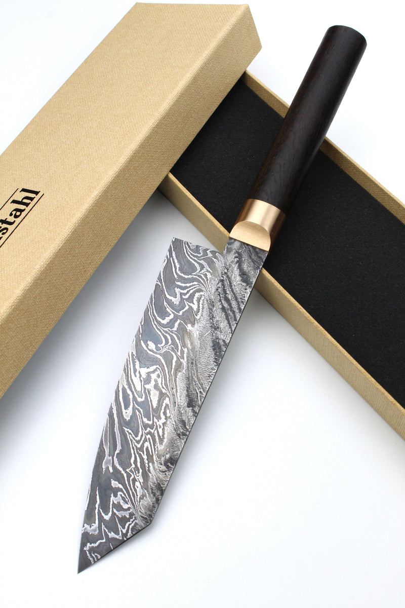 Damascus Santoku HK Bog Oak