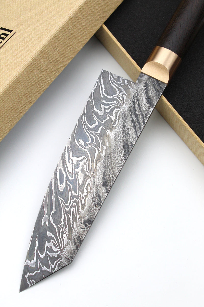 Damascus Santoku HK Bog Oak