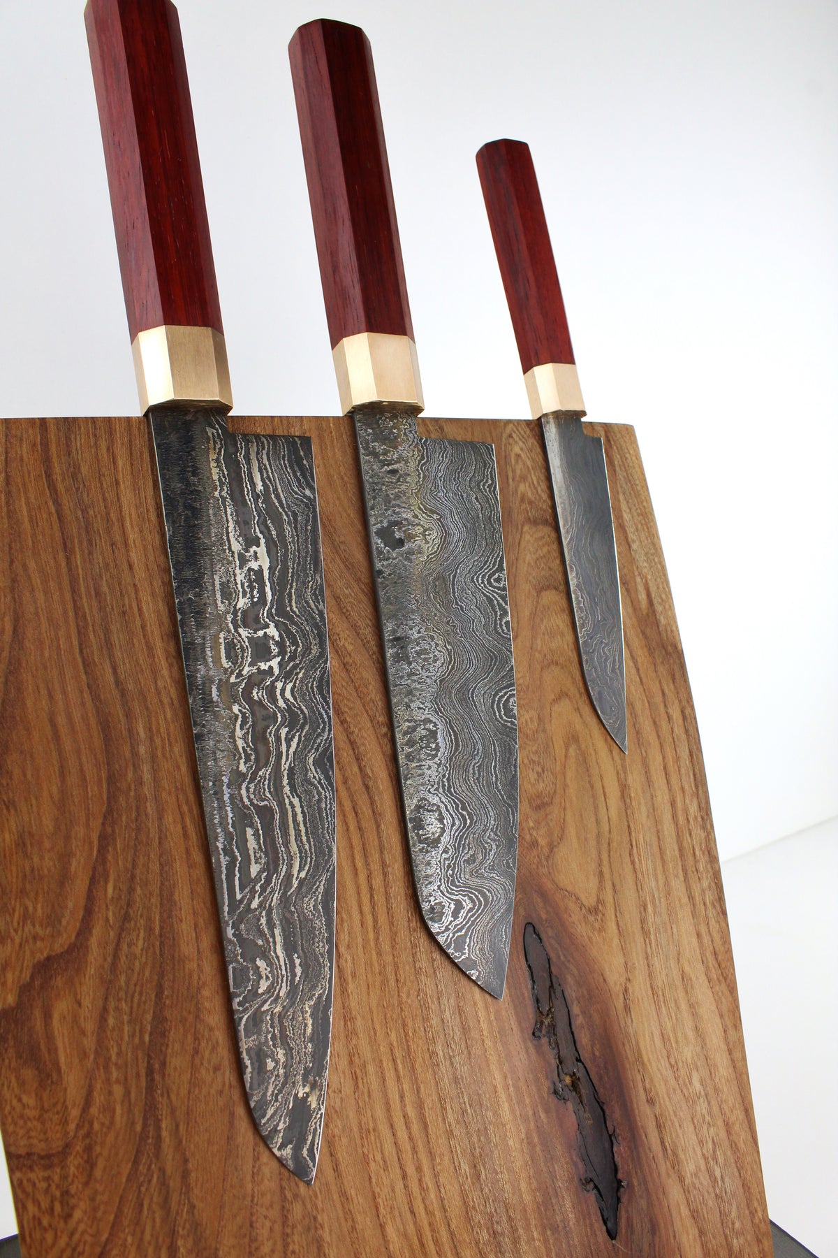 Premium Knife Set Octagonal Padouk