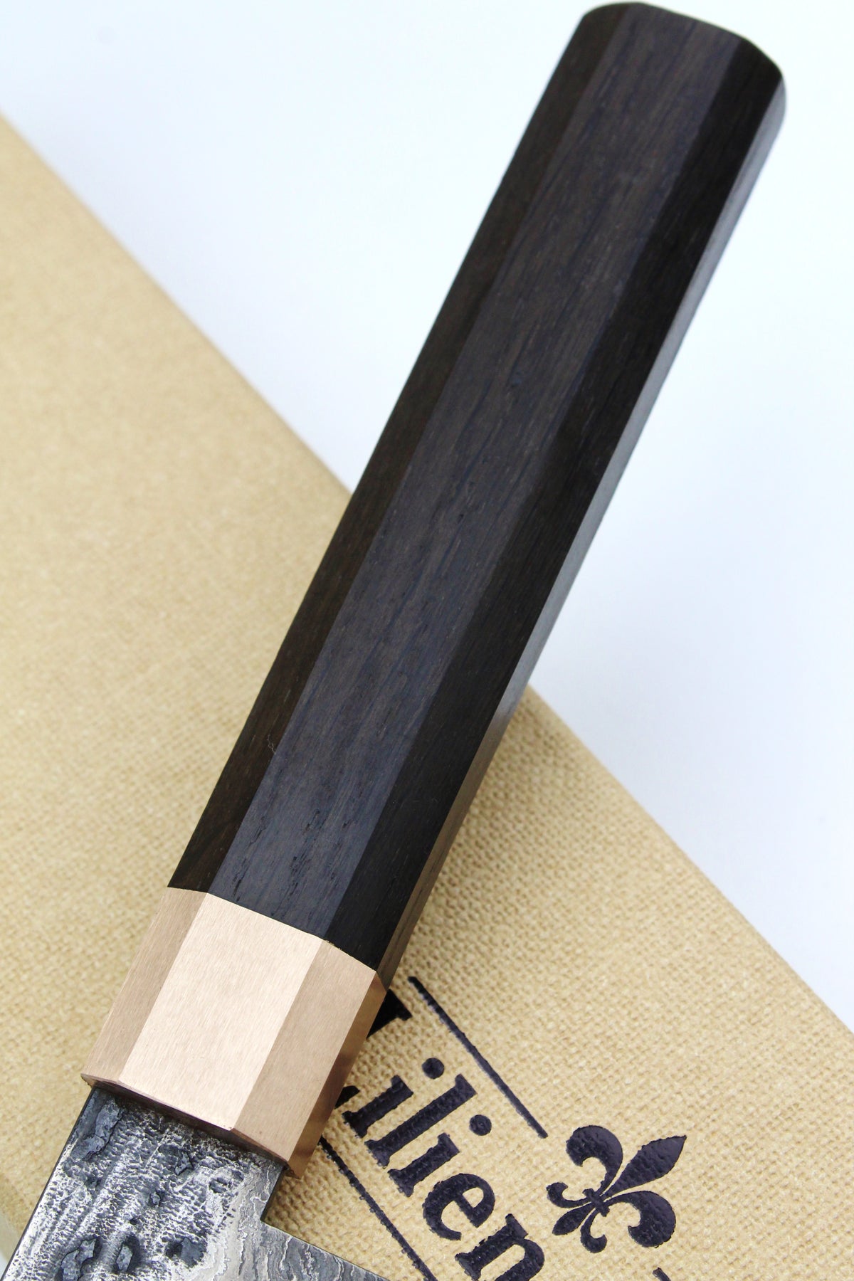 Damascus Gyuto Bog Oak Octagonal