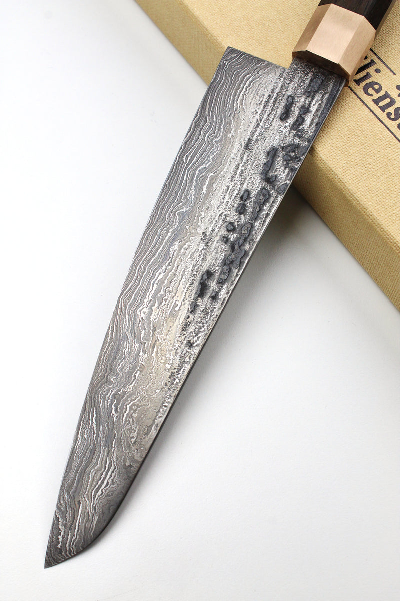 Damascus Gyuto Bog Oak Octagonal