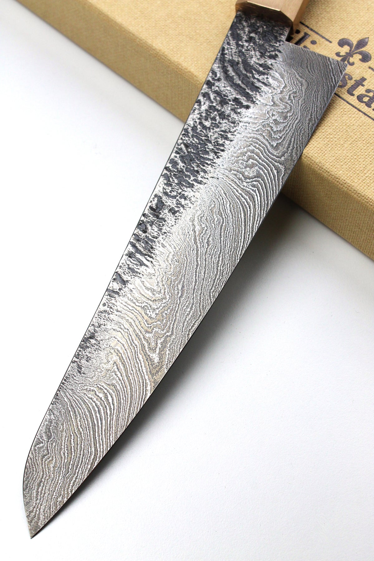 Damascus Gyuto Bog Oak Octagonal Torsion