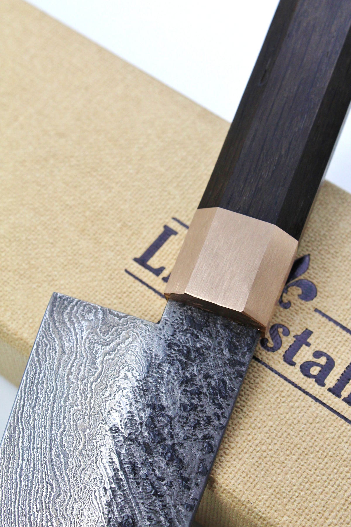 Damascus Gyuto Bog Oak Octagonal Torsion