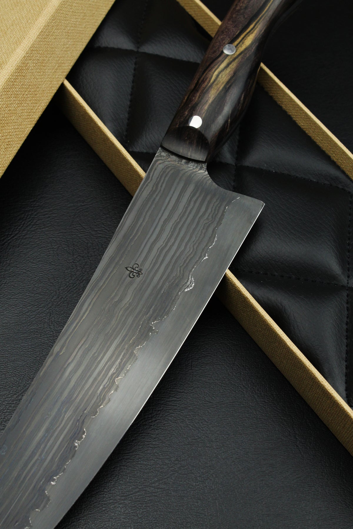 Chefknife 240 B&W ebony stabilized