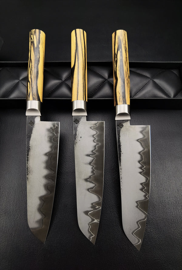 Black and white ebony Santoku limited