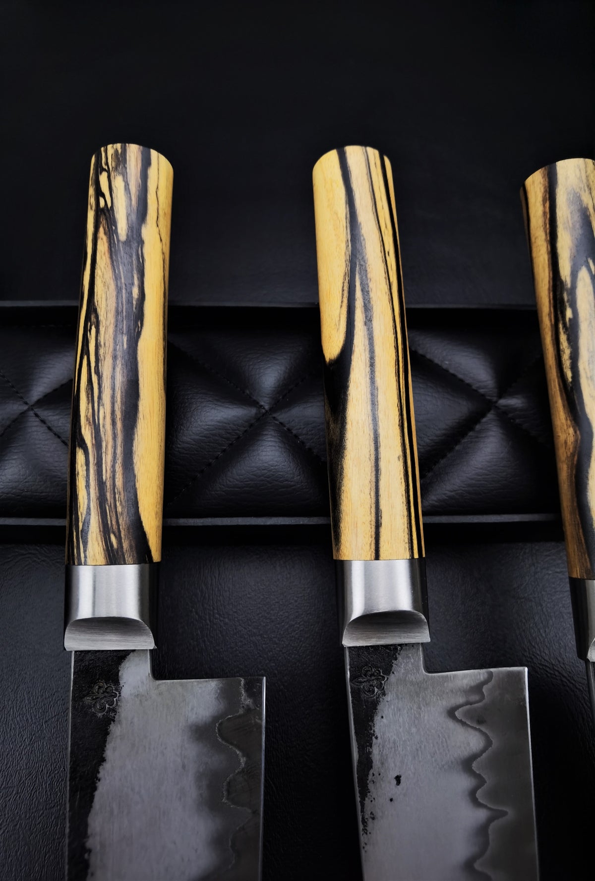 Black and white ebony Santoku limited