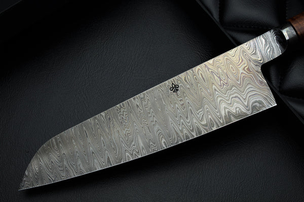 Santoku 205 ringed Gidgee Patina