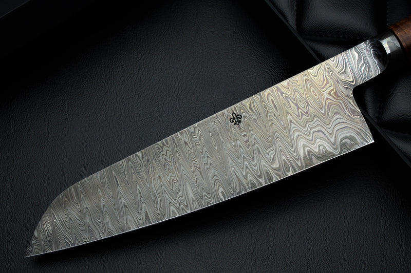 Santoku 205 ringed Gidgee Patina